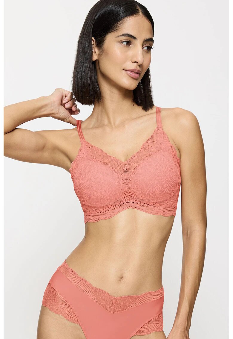 Triumph Sutien din dantela Lift Smart - Roz pastel/Roz pal/Transparent