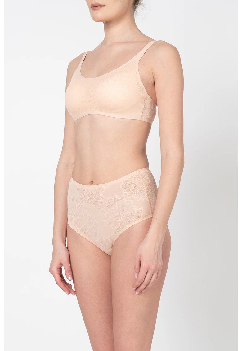 Triumph Sutien din dantela si jerseu Fit Smart - Piersica