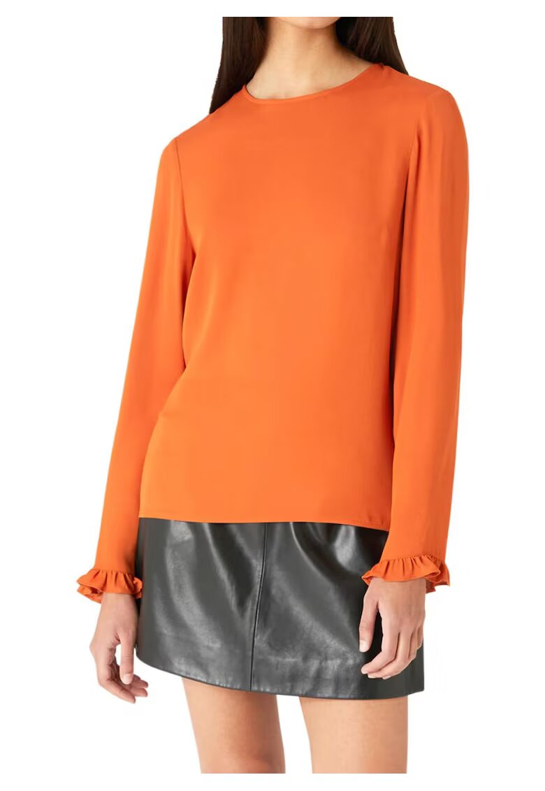 Tru Trussardi Bluza cu garnituri cu volane Hawaiian Sunset -