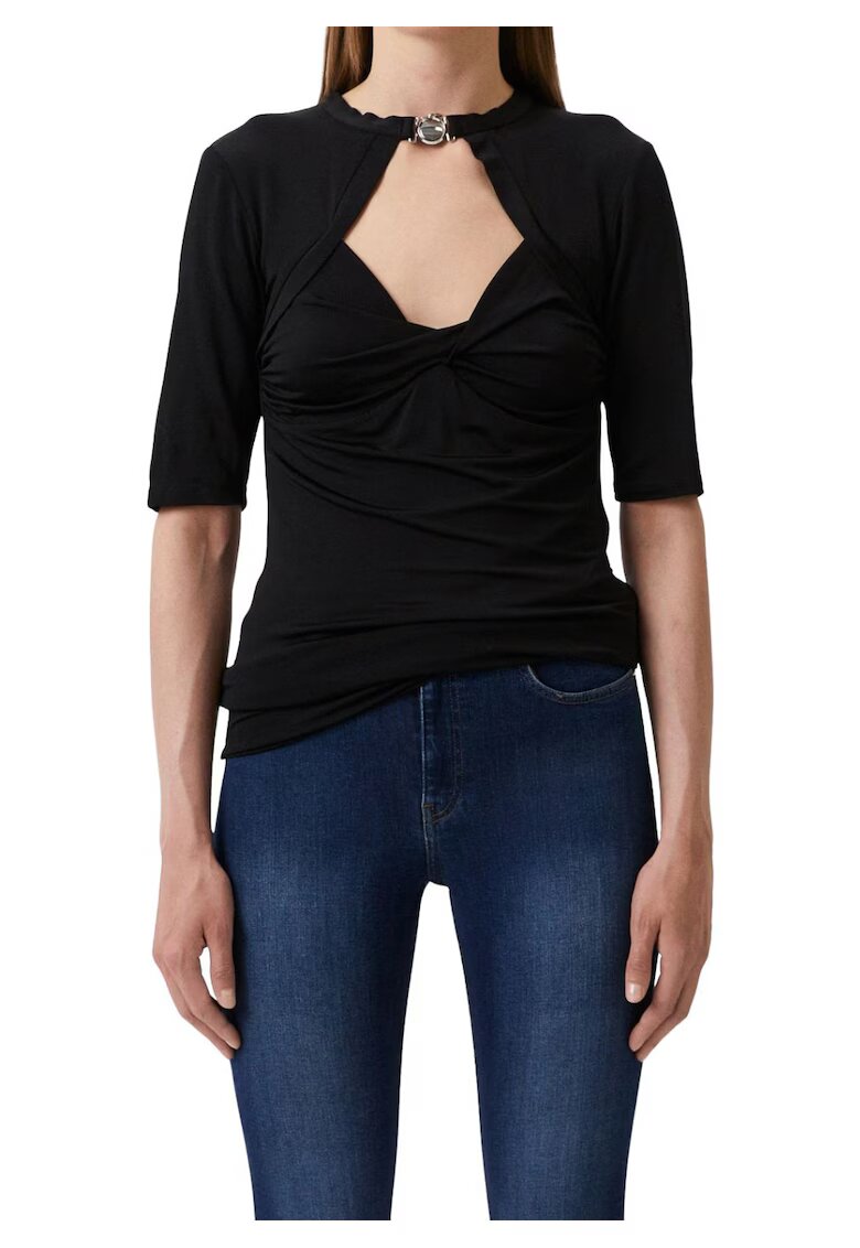 Tru Trussardi Bluza dama mulata - neagra - viscoza-elastan -