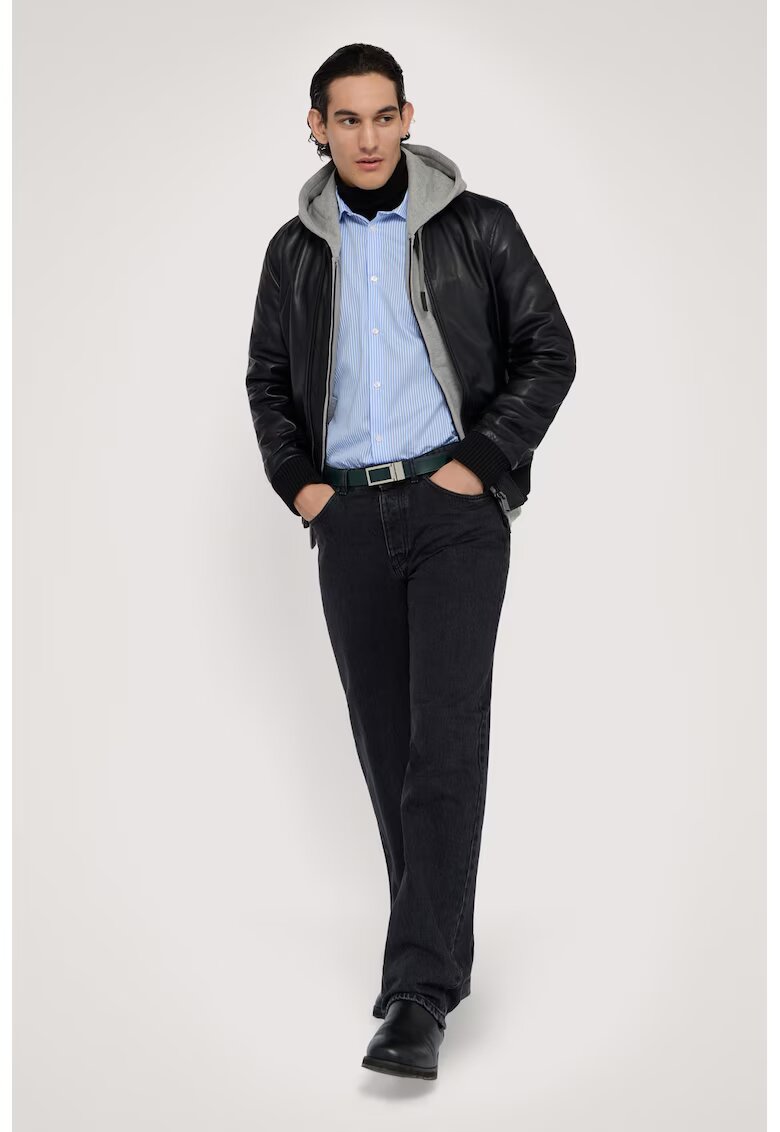 Trussardi Blugi cu croiala dreapta si talie medie - Negru stins