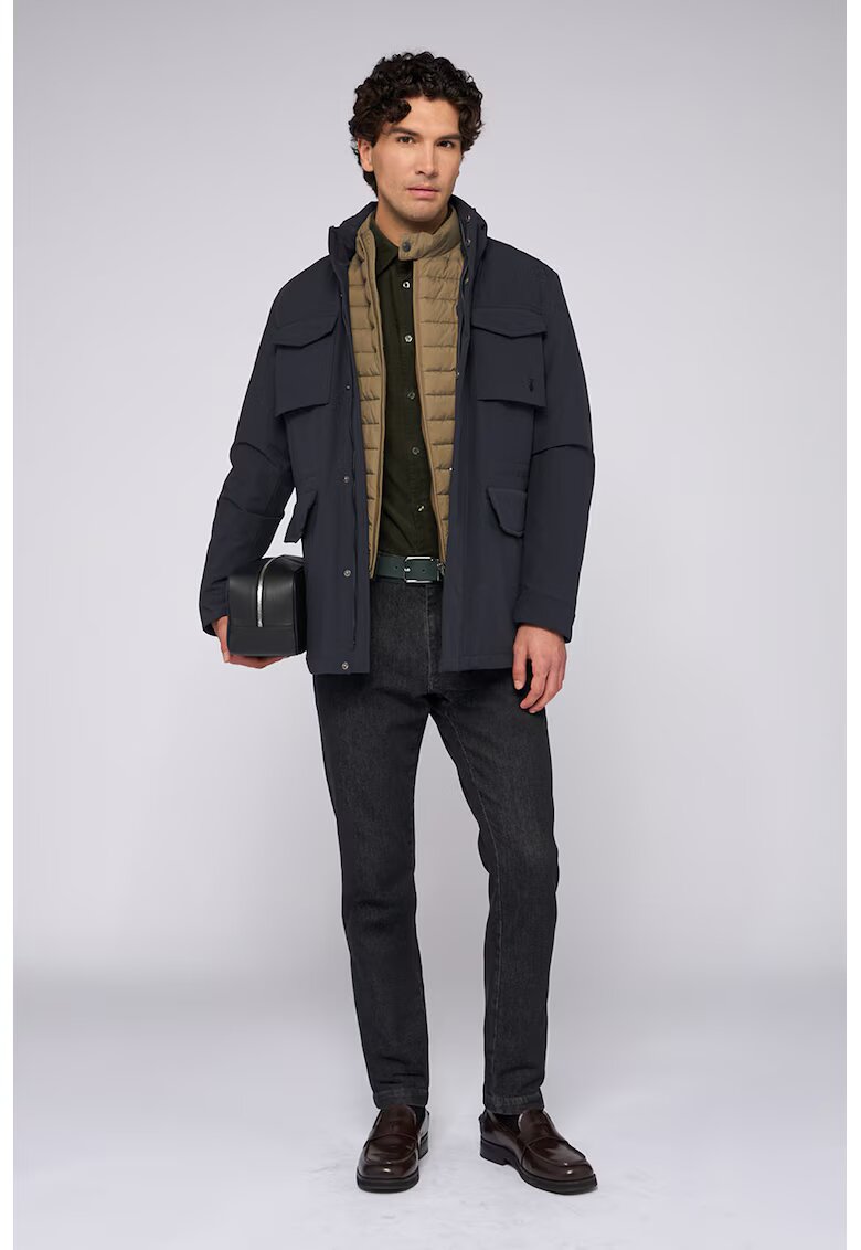 Trussardi Blugi regular fit cu model uni - Negru stins