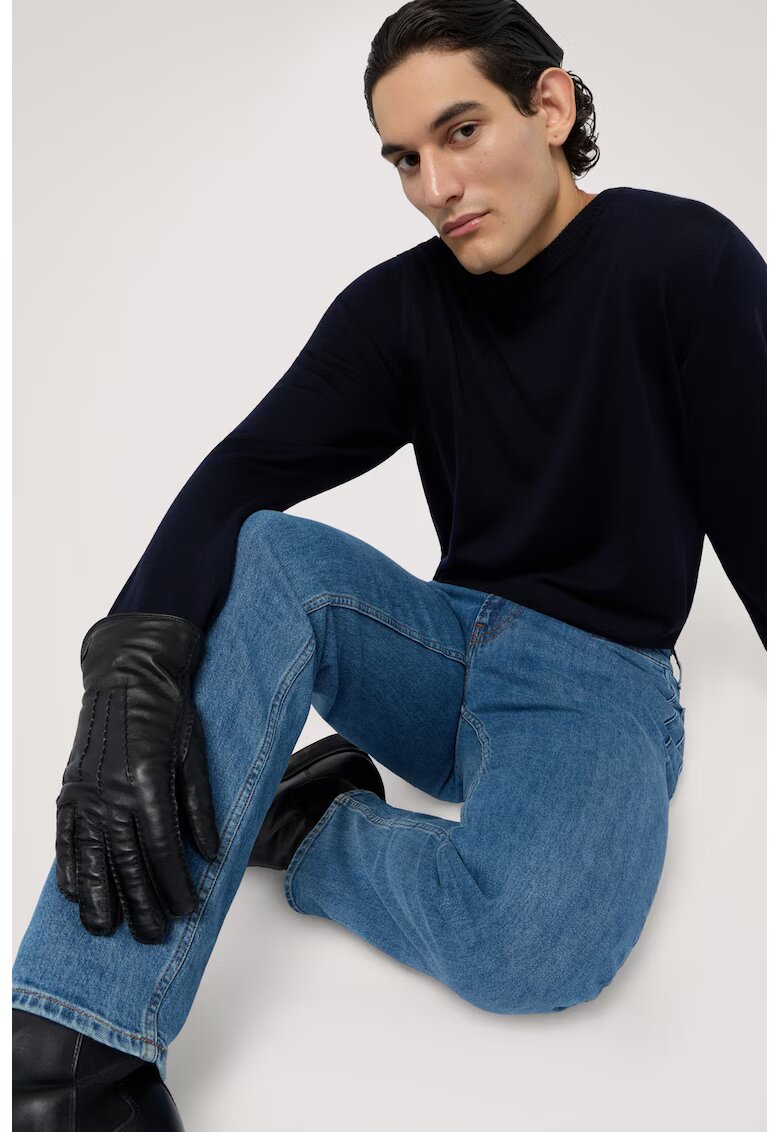 Trussardi Blugi slim fit cu talie medie - Albastru