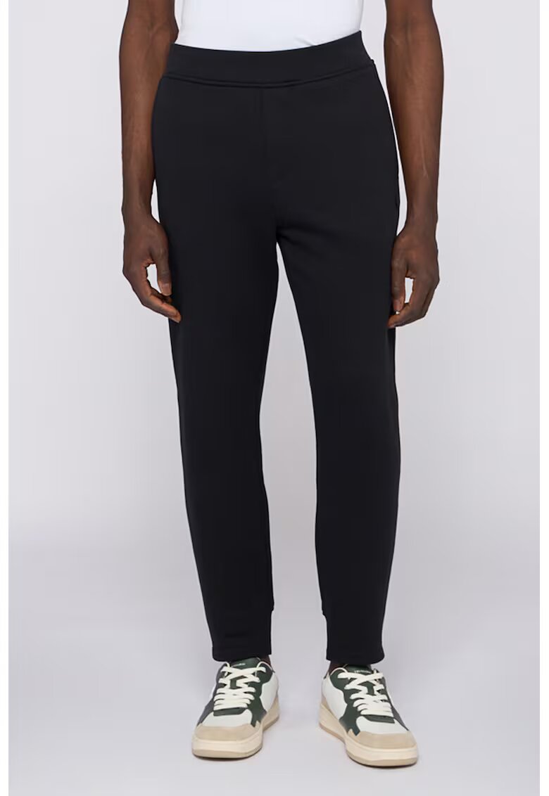 Trussardi Pantaloni regular fit de trening - Negru/Gri antracit