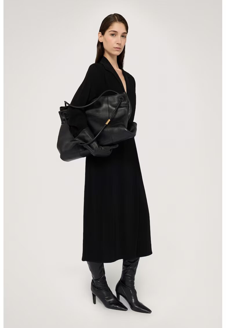 Trussardi Rochie cu decolteu in V si maneci lungi - Negru