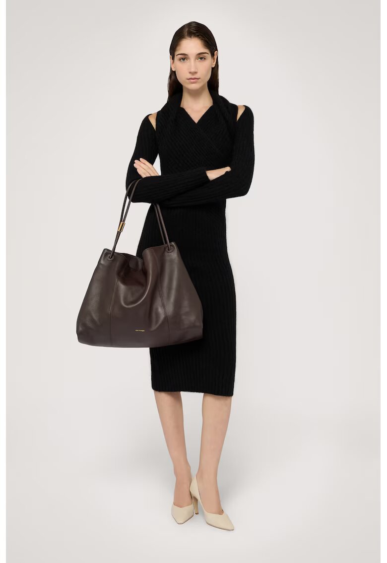 Trussardi Rochie midi cu maneci lungi - Negru