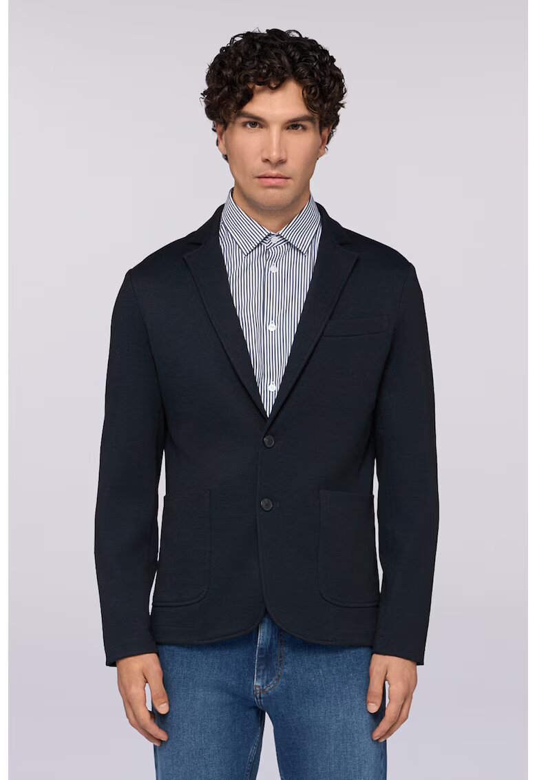 Trussardi Sacou cu revere decupate si buzunare - Gri carbune