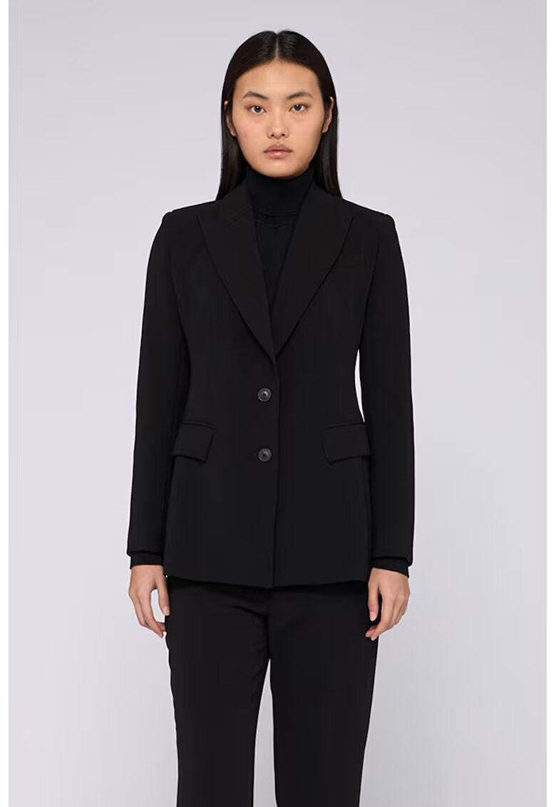 Trussardi Sacou slim fit cu buzunare cu clapa - Negru