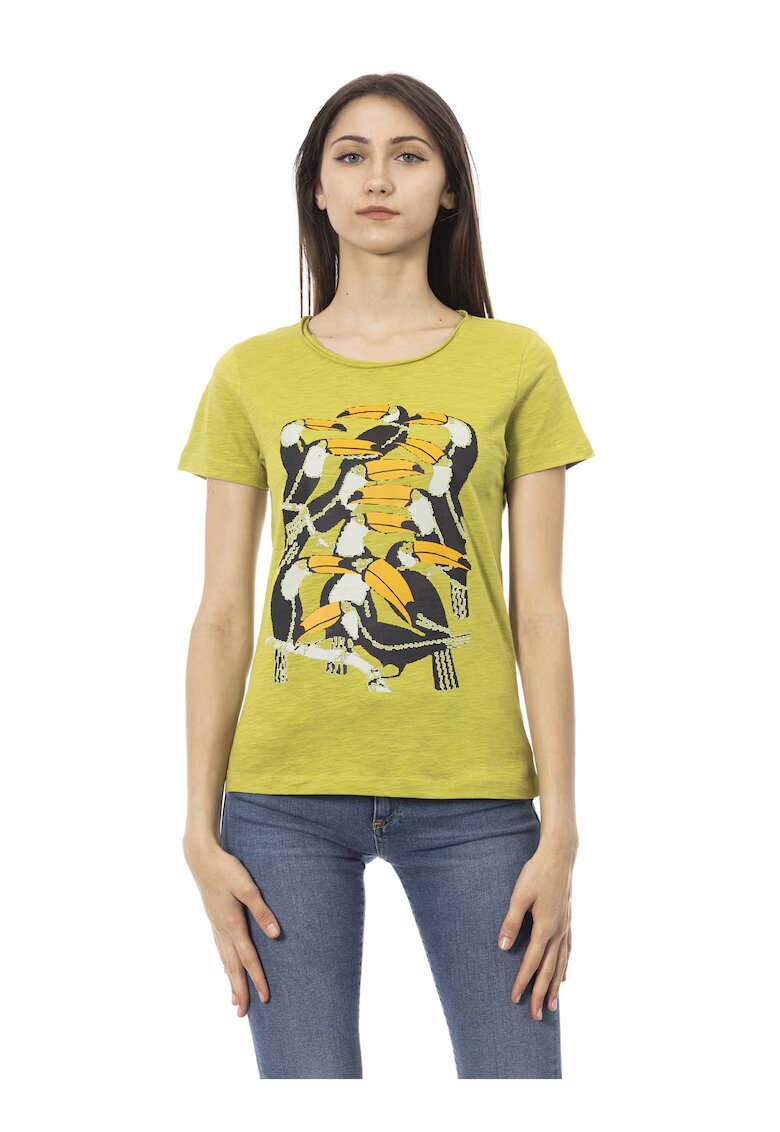 Trussardi Tricou cu imprimeu grafic - Verde