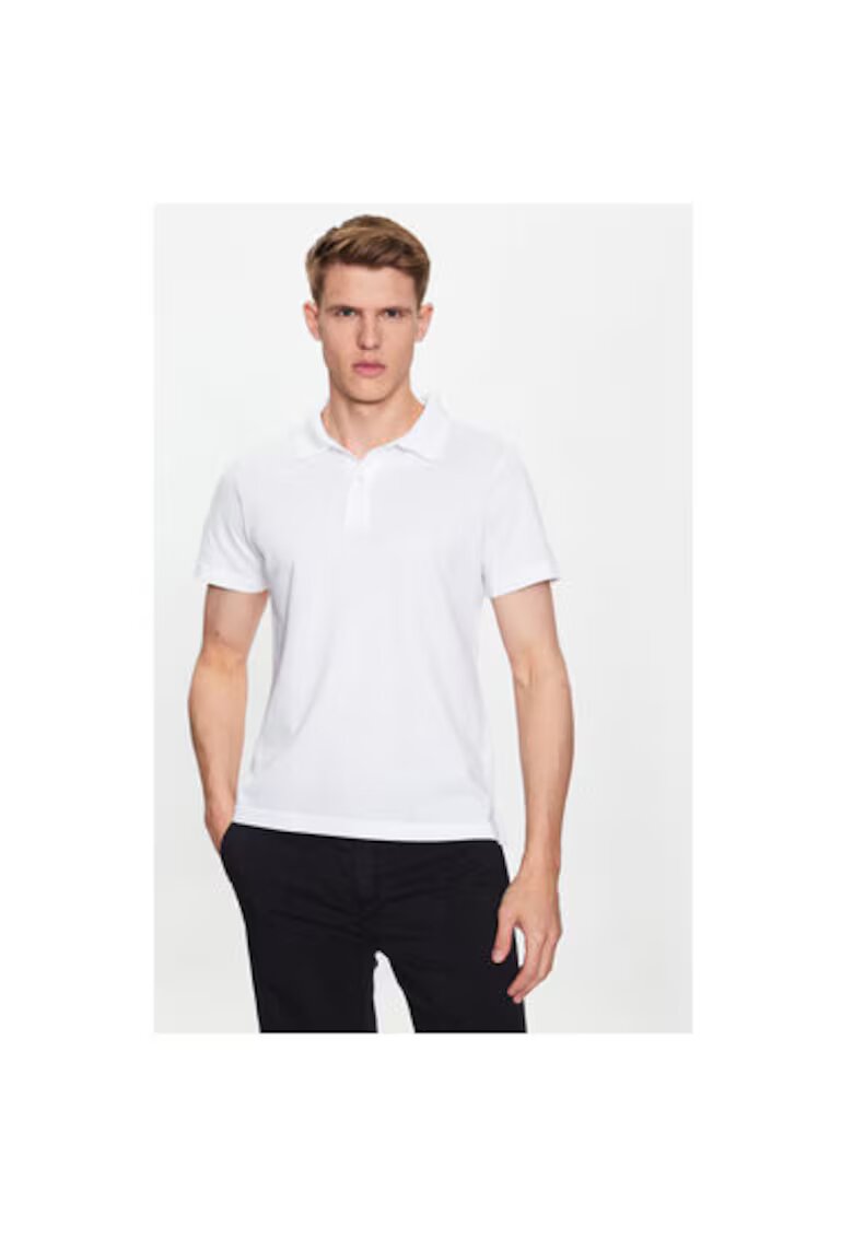 Trussardi Tricou polo barbati 52T00712-1T005648 - Bumbac - L INTL - Alb
