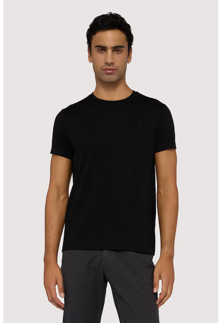 Trussardi Tricou regular fit cu model uni - Negru