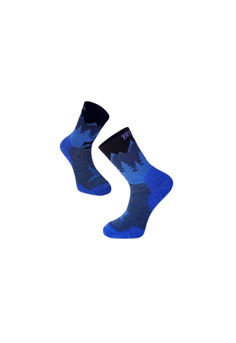 Try To Fly Sosete de drumetie din lana merino Capricorn Alpin - 39-42 EU - Albastru