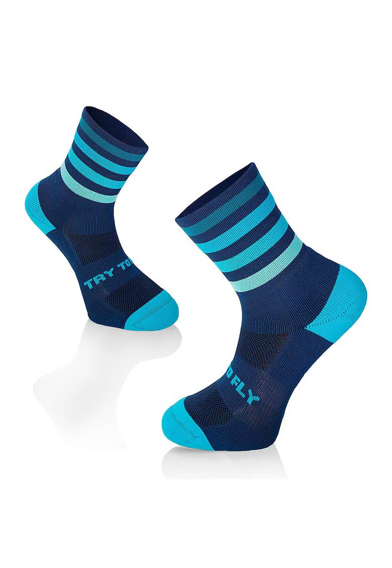 Try To Fly Sosete pentru alergat RUNNING MICROLON SOCKS Albastru inchis - Turcoaz