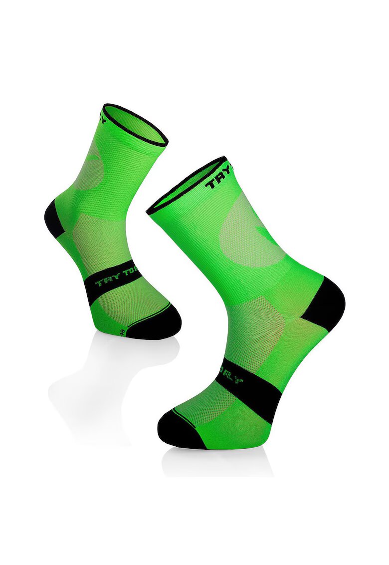 Try To Fly Sosete pentru ciclism CYCLING LIGHT SOCKS Fluo Green