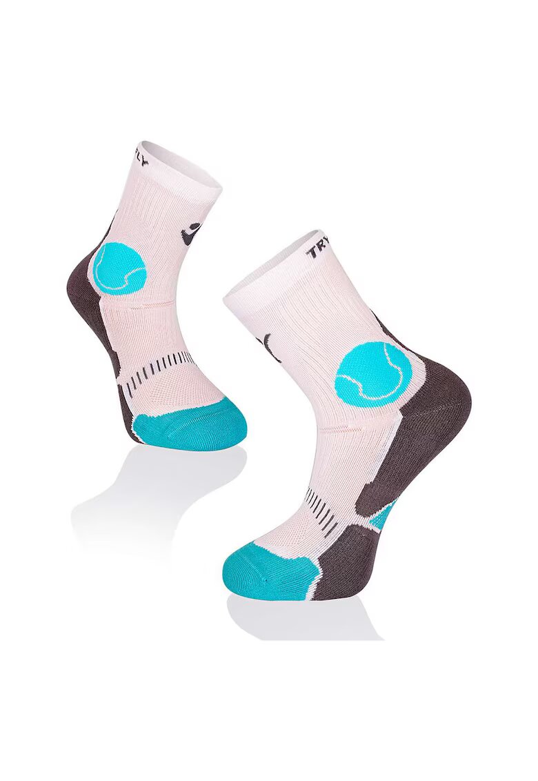Try To Fly Sosete pentru tenis Fusion Alb -Multicolor
