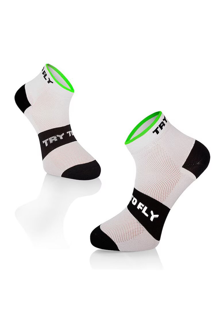Try To Fly Sosete scurte pentru ciclism CYCLING ANKLE SOCKS Meryl® Skinlife White-Black