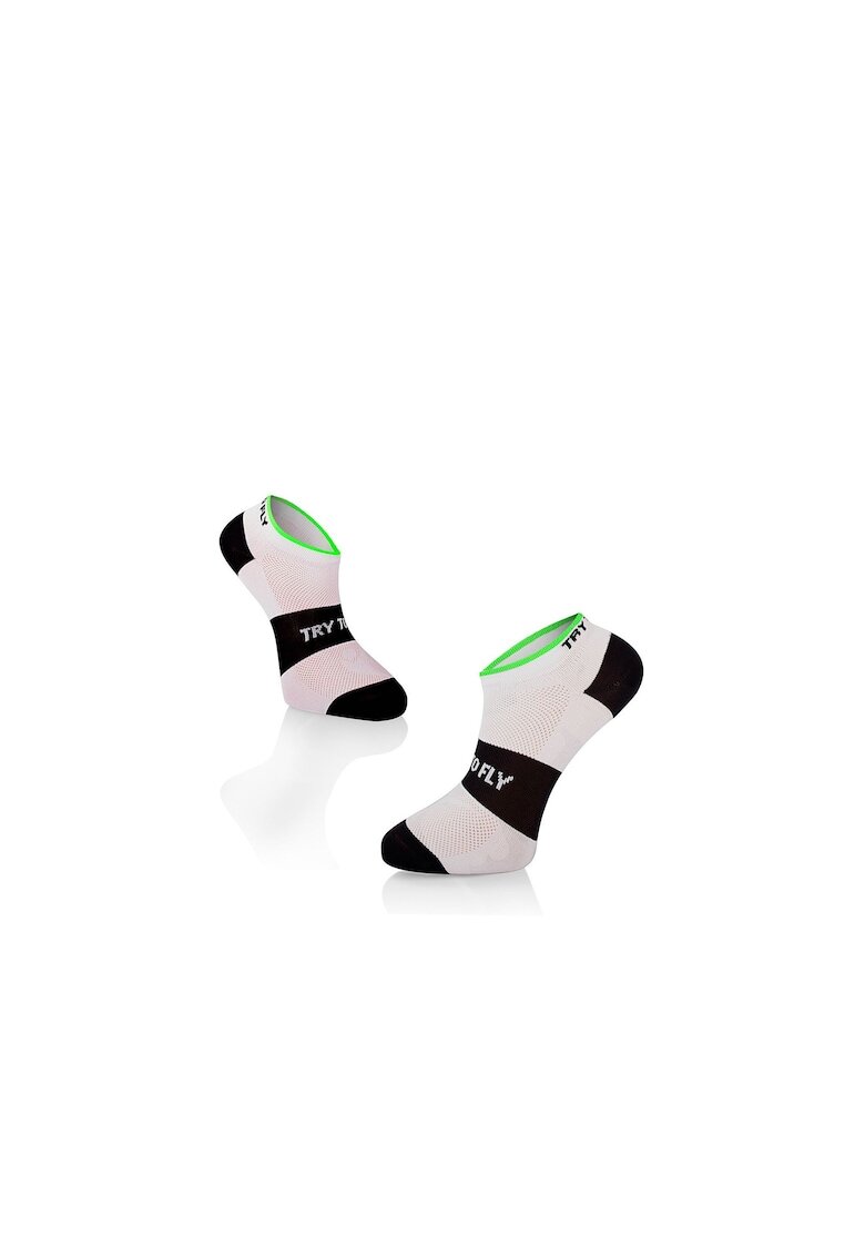 Try To Fly Sosete scurte pentru ciclism - CYCLING SNEAKER SOCKS Meryl® Skinlife White-Black