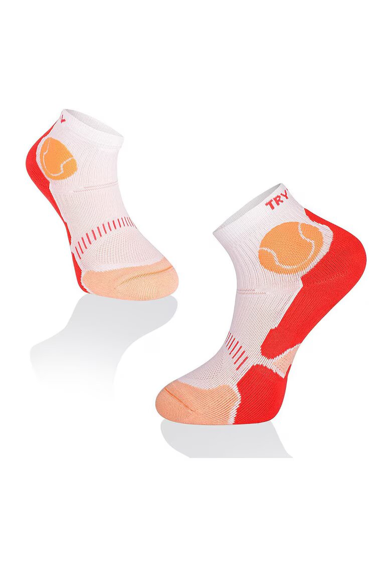 Try To Fly Sosete scurte pentru tenis - Fusion White Coral
