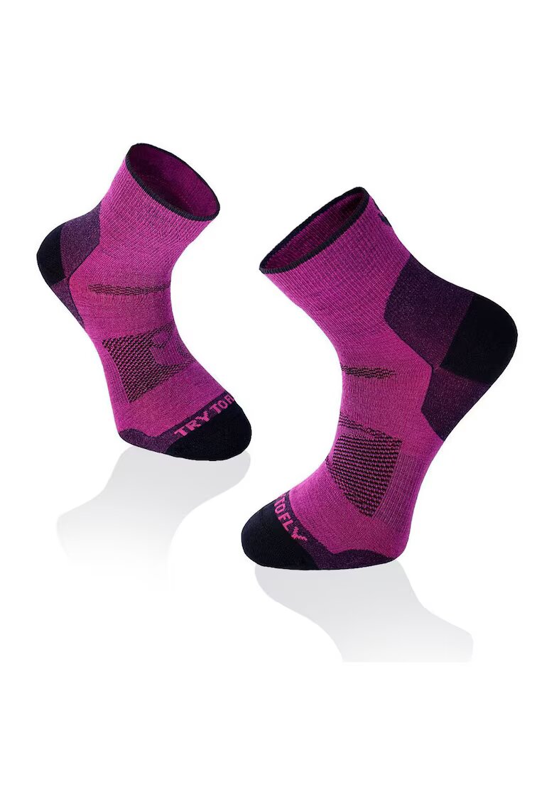 Try To Fly Sosete scurte pentru turism montan - LIGHT HIKING ANKLE SOCKS Fucsie
