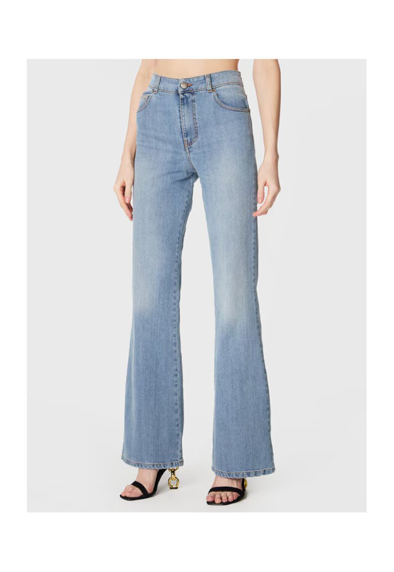 TWINSET Blugi dama model flared leg - albastru