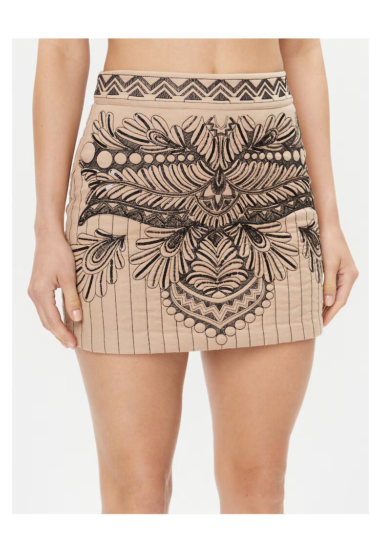 TWINSET Fusta mini dama bej -