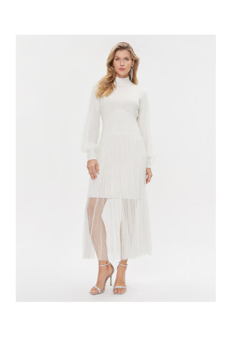 TWINSET Rochie dama ecru - tricotata