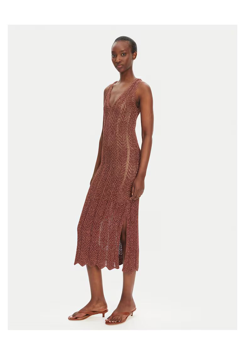 TWINSET Rochie tricotata de dama maro - fabricata din material de calitate