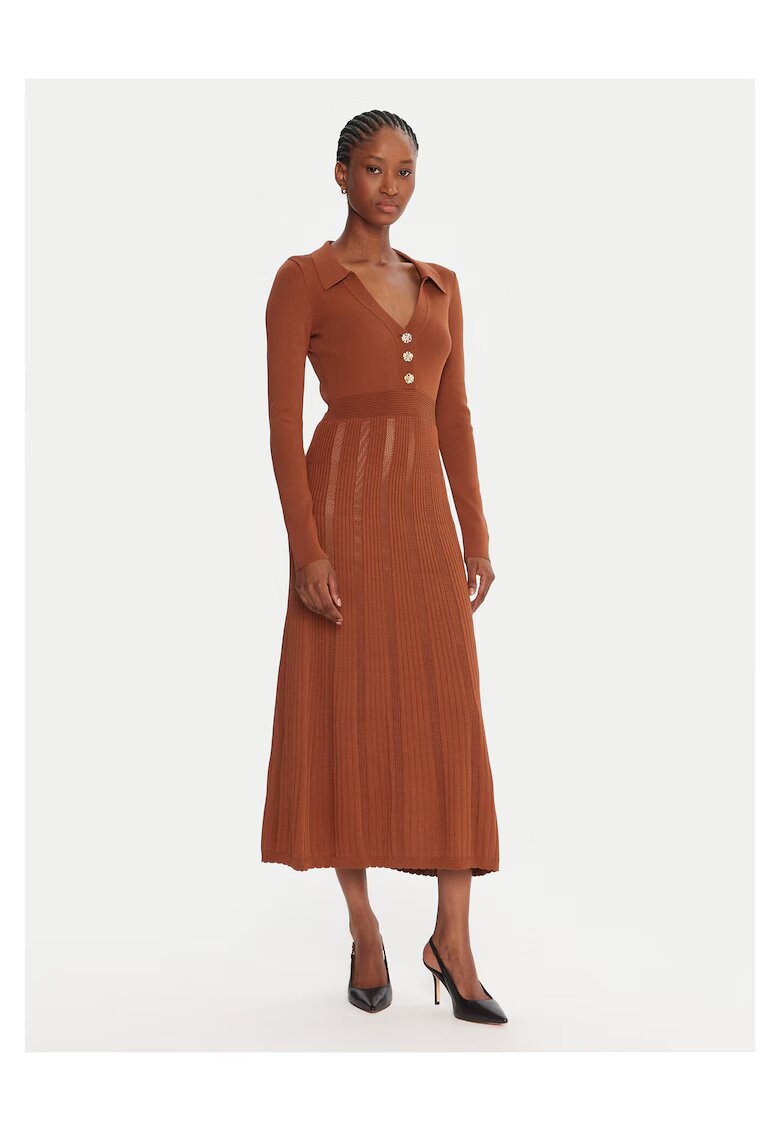 TWINSET Rochie tricotata maro