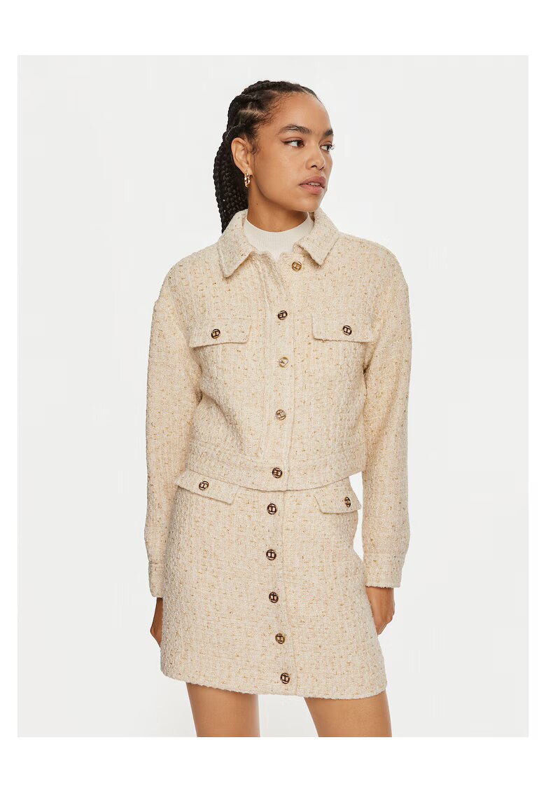TWINSET Sacou de dama culoare bej
