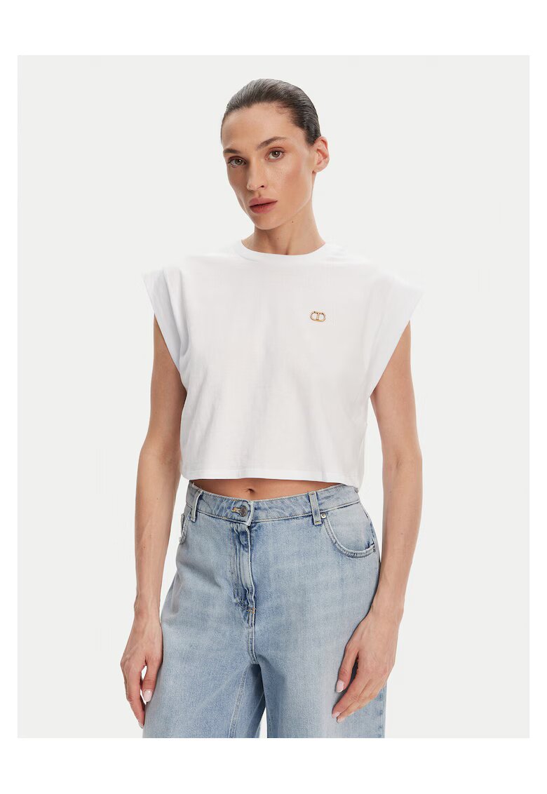 TWINSET Tricou scurt - Alb