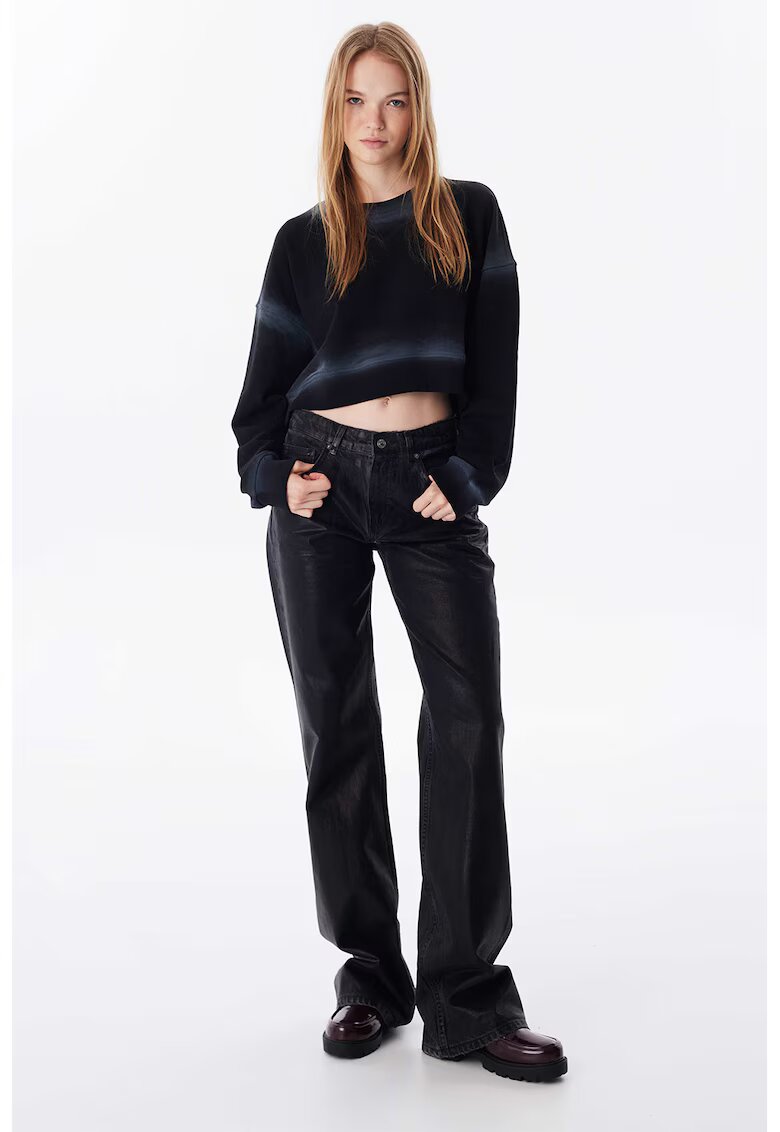 TWIST Blugi drepti cu design 5 buzunare - Negru stins