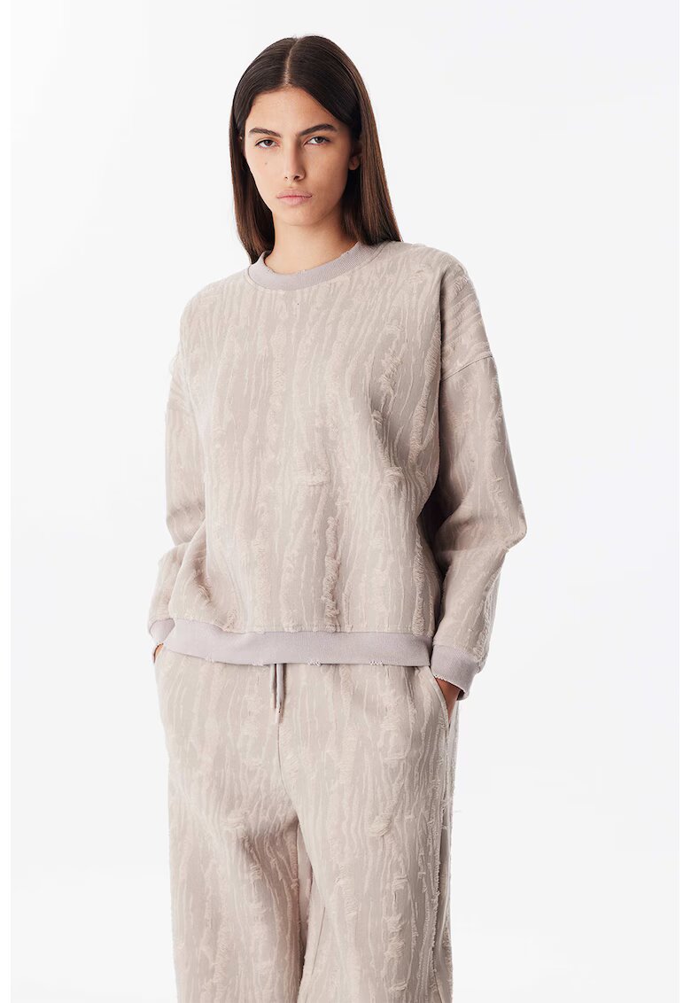 TWIST Bluza de trening cu detalii cu aspect deteriorat - Grej