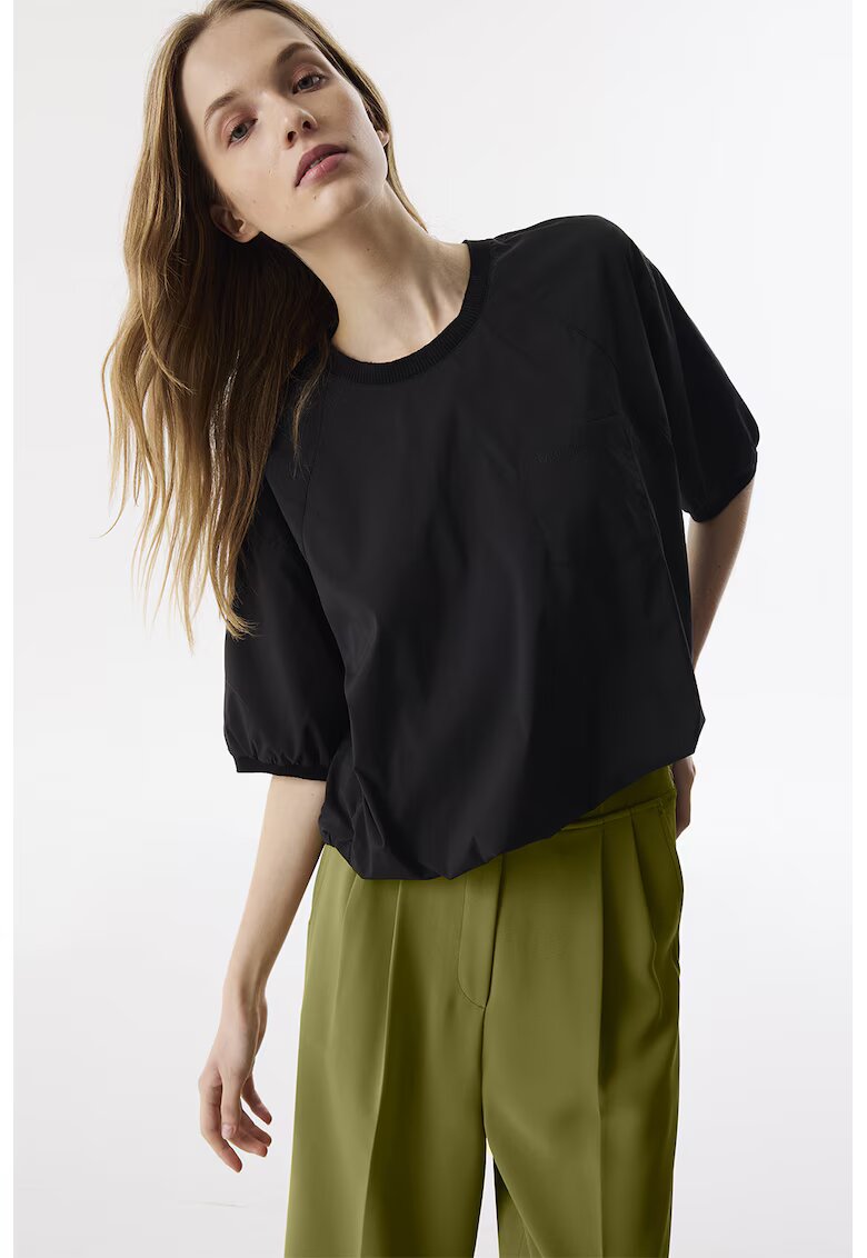 TWIST Bluza lejera cu maneci medii - Negru