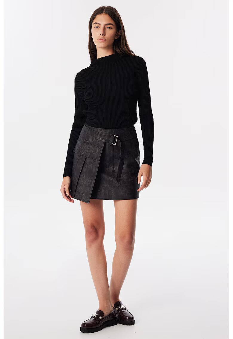 TWIST Fusta petrecuta cu model - Negru stins
