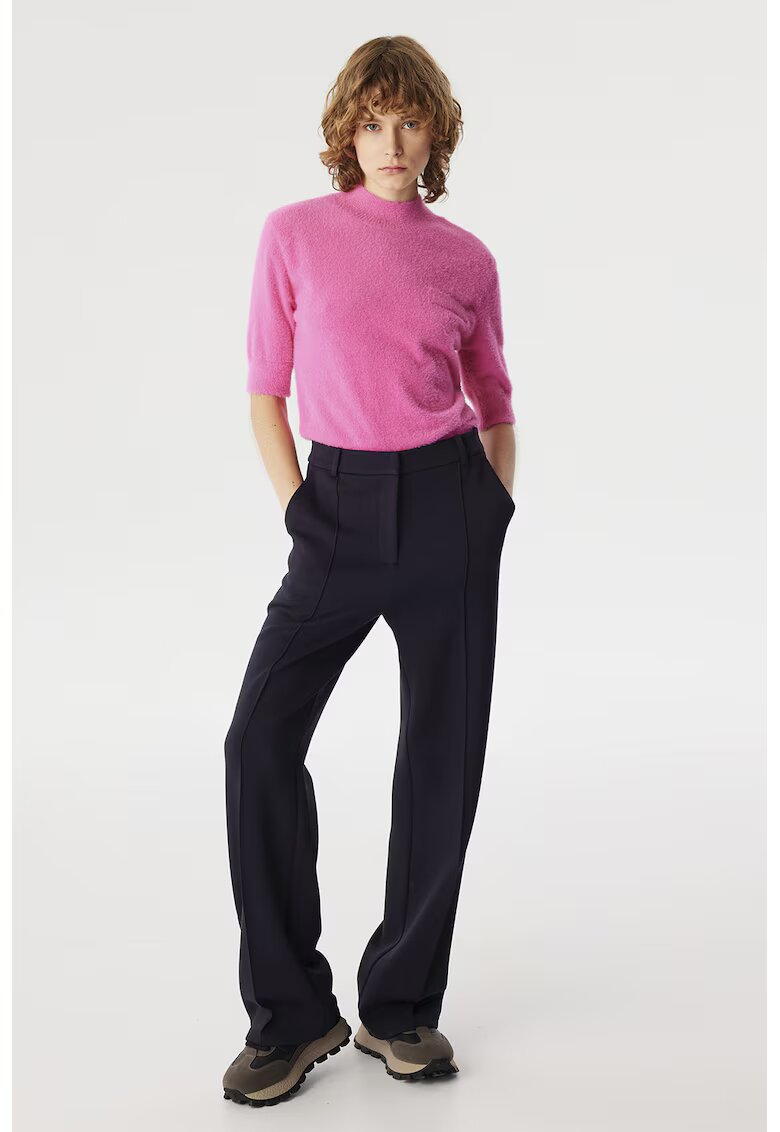 TWIST Pantaloni cu croiala ampla si buzunare laterale - Negru