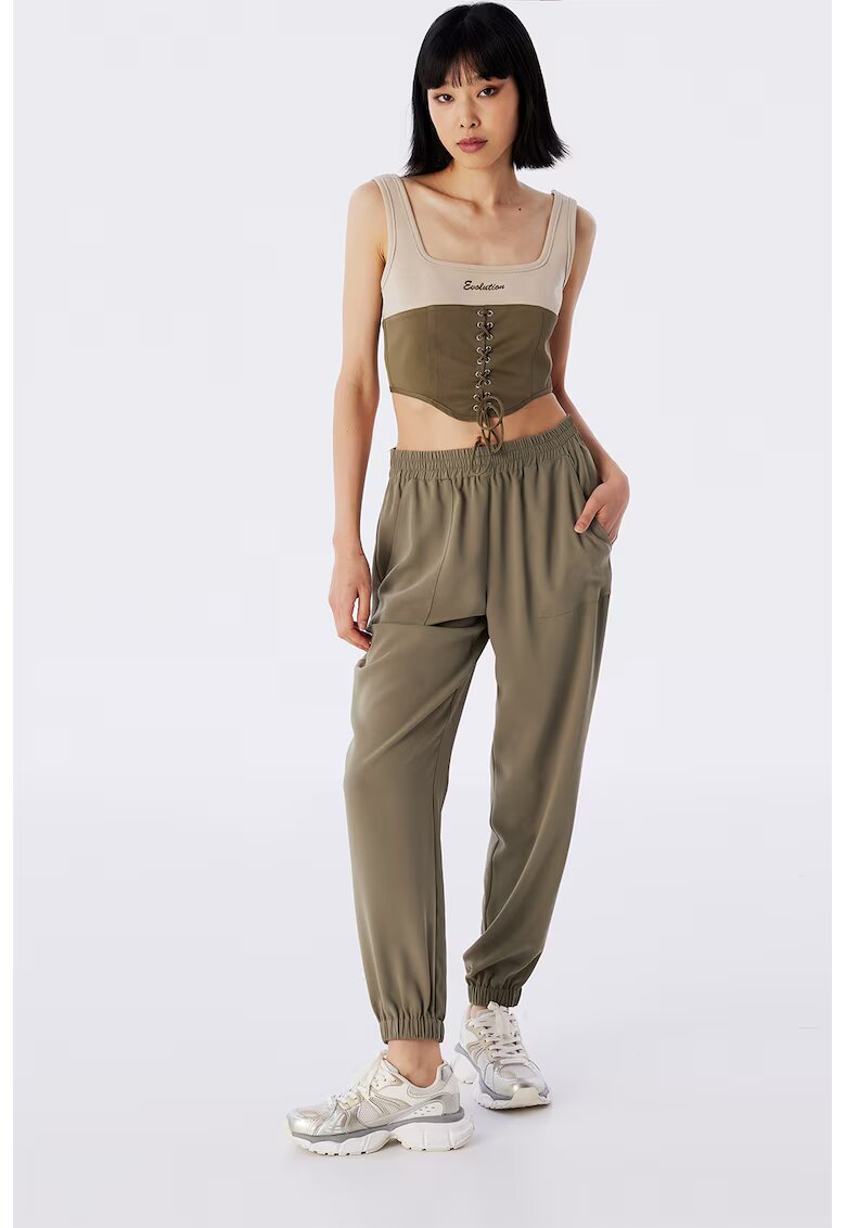 TWIST Pantaloni cu croiala conica - Kaki
