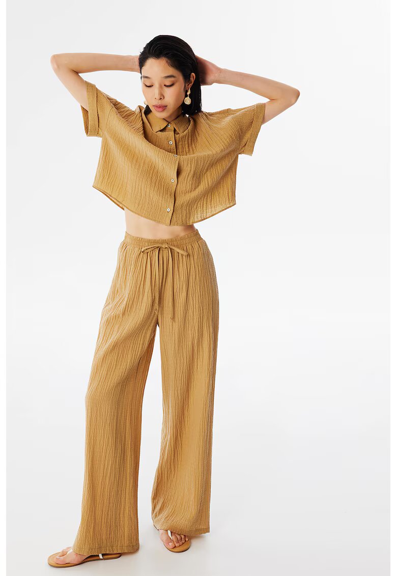 TWIST Pantaloni din amestec de lyocell - Caramel