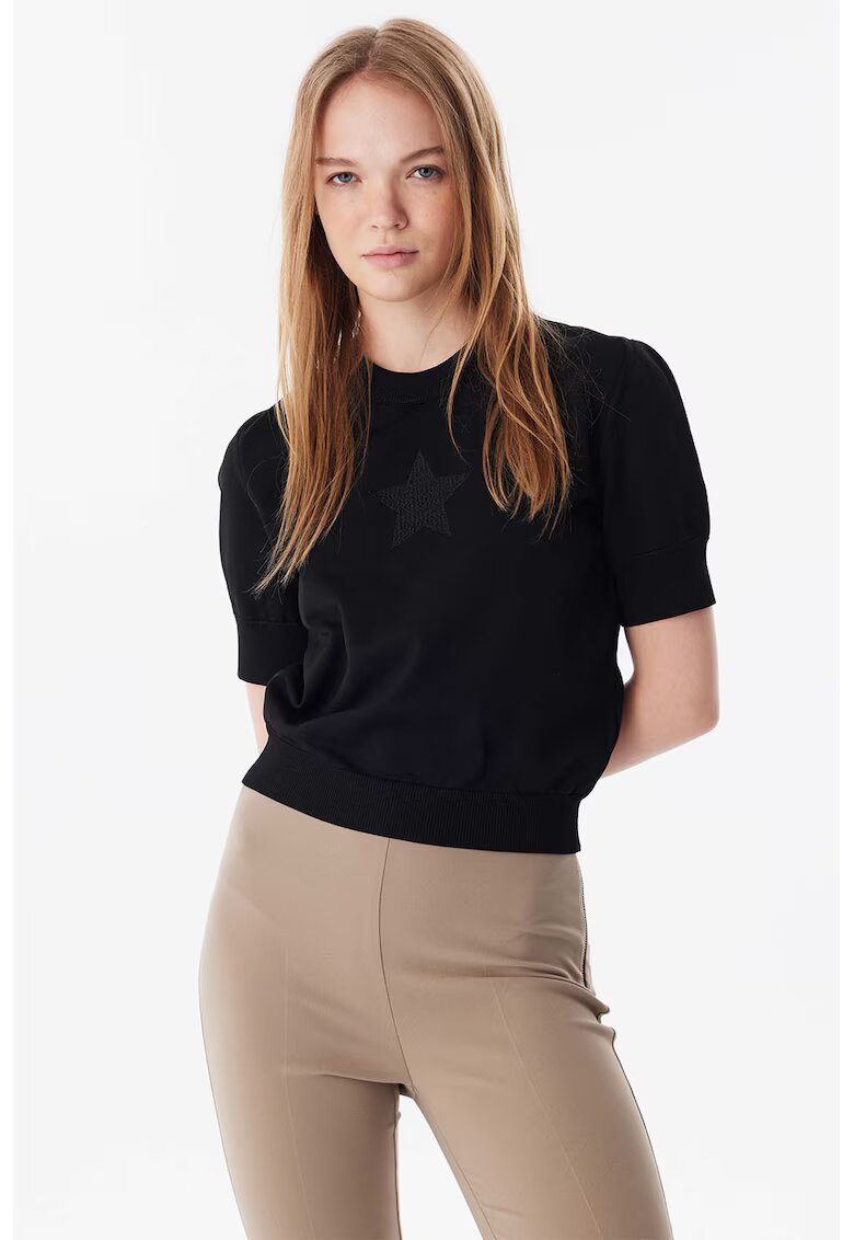 TWIST Pulover cu maneci scurte - Negru