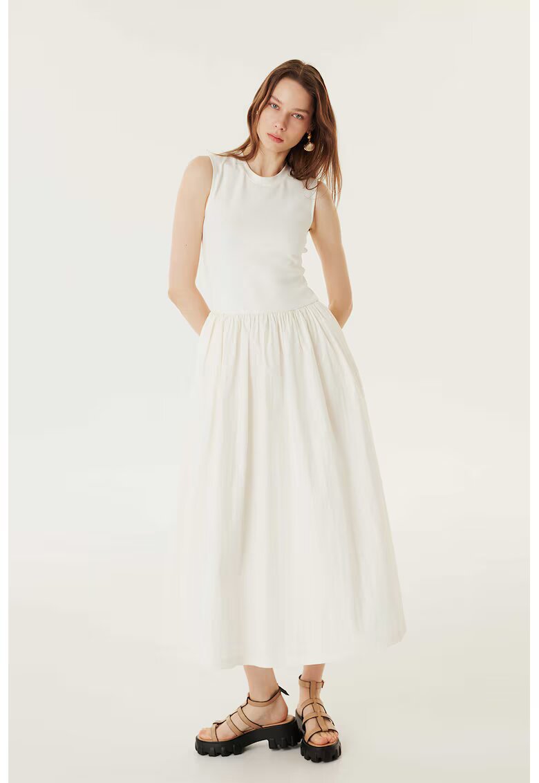 TWIST Rochie midi evazata - Alb