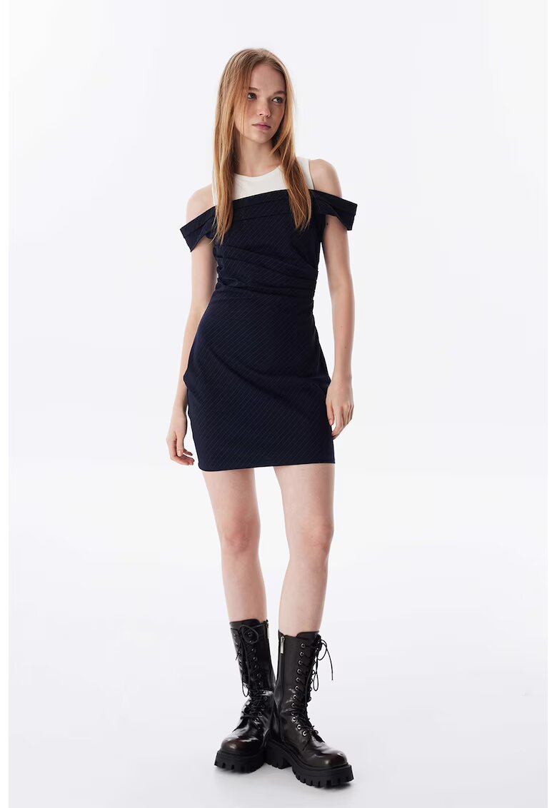 TWIST Rochie scurta cu decupaje pe umeri - Negru