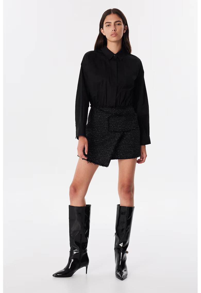 TWIST Rochie scurta din bumbac - Negru