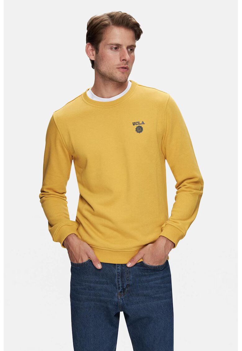 UCLA Bluza cu decolteu la baza gatului - VALLEY - Galben - Galben
