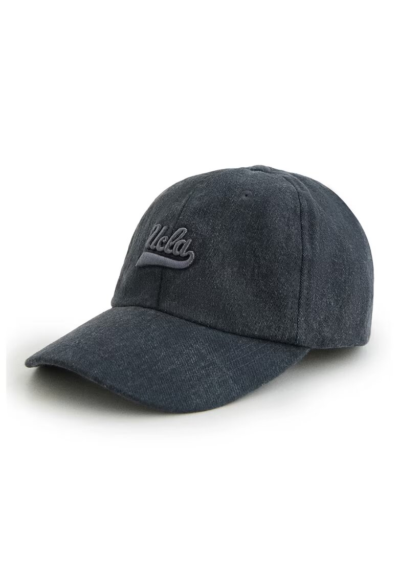 UCLA Sapca din bumbac cu broderie logo Fortuno - Gri inchis