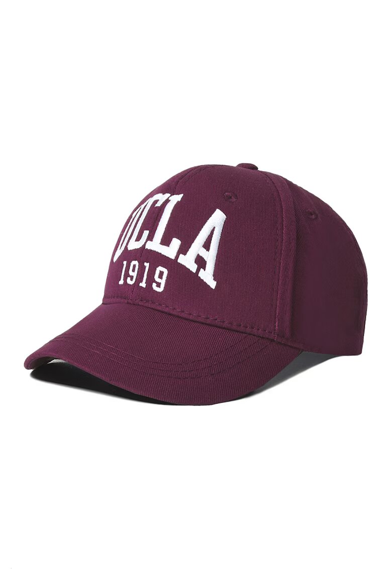 UCLA Sapca unisex cu logo brodat Ballard - Visiniu/Alb optic