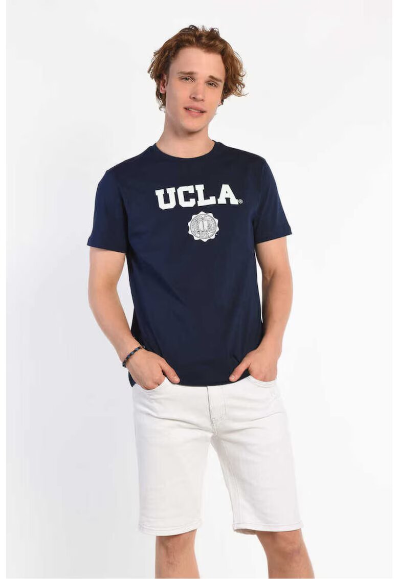 UCLA Tricou bărbați - regular fit - imprimeu logo - albastru -