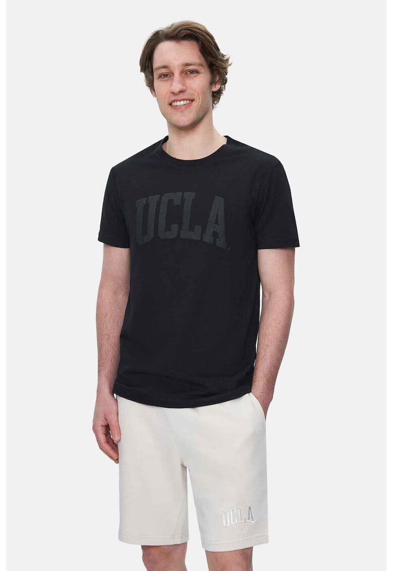 UCLA Tricou bărbați - regular fit - imprimeu logo - negru -