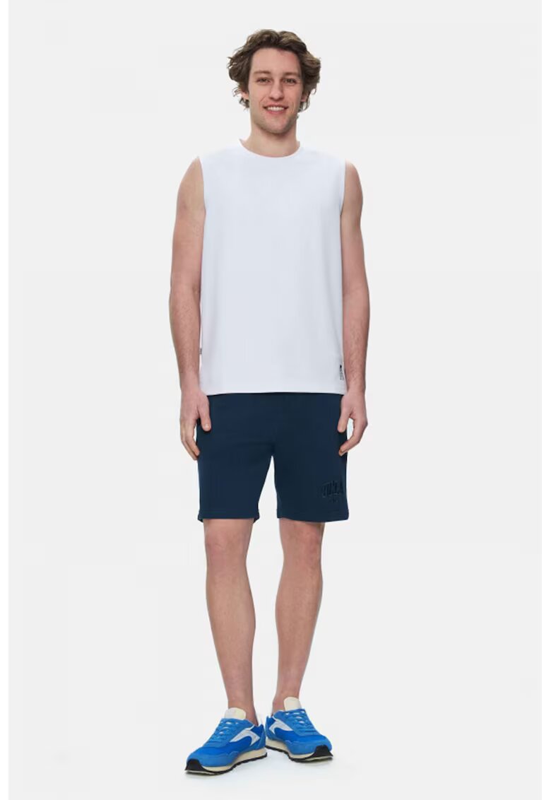 UCLA Tricou fara maneci cu decolteu la baza gatului Bodhi - Alb optic