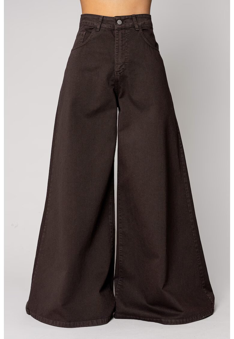 uFIT Blugi foarte largi din denim Brown 19457 - Maro