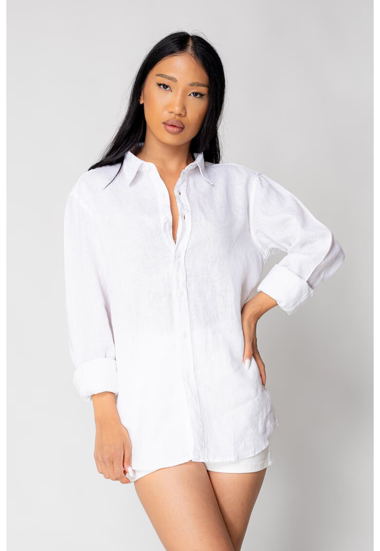 uFIT Camasa Boyfriend dIn 100% In White 17812 - Alb optic