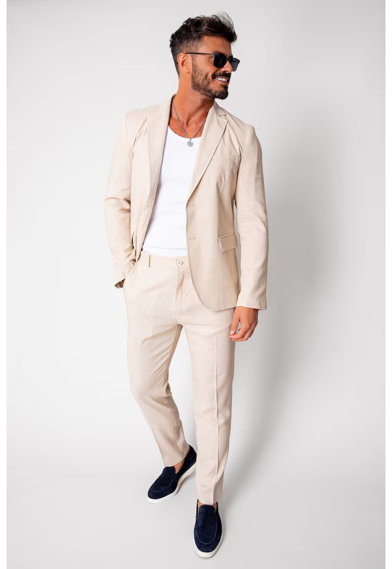 uFIT Costum Ralph din IN sacou si pantalon lung Beige New 16851 - Bej